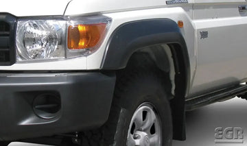 EGR Fender Flares Matte Black to suit Toyota LandCruiser 70 Series - Brixton 4x4 - Buy Online Now!